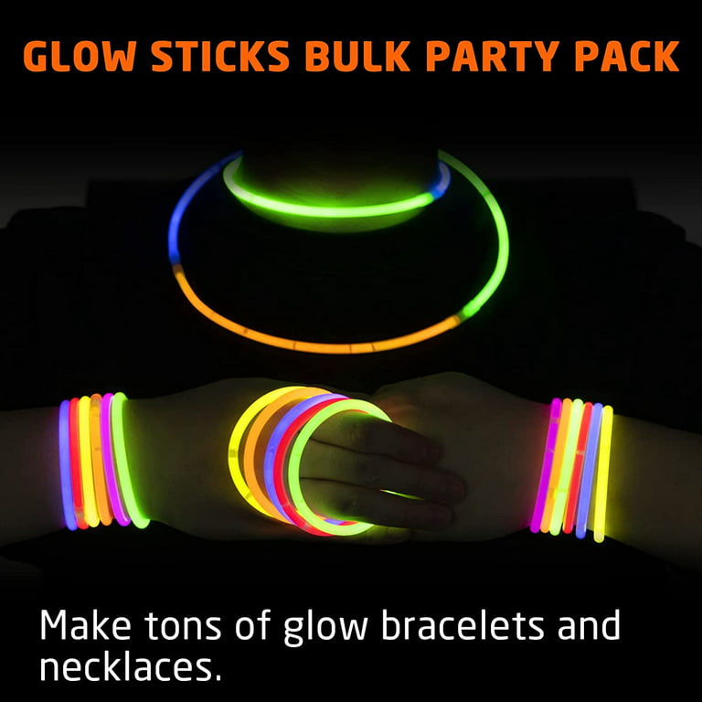AIVANT Glow Sticks Bulk Party Supplies | 70 Pcs 8 inch Glowsticks with Connectors | Glow in The Dark Light Up Sticks Party Favors Decorations