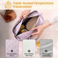 thumbnail image 2 of AUXDIQ 11L Insulated Cooler Bag Leakproof Cooling Tote Thermal Lunch Bag Purple, 2 of 6