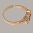 thumbnail image 4 of LBG British Made Traditional Solid 9k Rose Gold Ring with Natural Garnet & Opal Womens Promise Ring - 33 size options - Size 4.25, 4 of 6