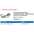 thumbnail image 2 of Fuel Pump Hanger Assembly - Compatible with 1998 - 2000 Ford Crown Victoria 4.6L V8 VIN W GAS 1999, 2 of 2