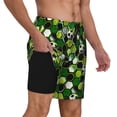 thumbnail image 2 of Sigee Soccer1 Print Mens Swim Trunks with Compression Liner Quick Dry Swim Stretch Beach Shorts with Pockets,S-3XL, 2 of 7