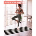 thumbnail image 2 of Black Beige Striped Yoga Towel for Hot Yoga Non Slip, Vintage Geometric Line Simple Yoga Mat Towel Absorbent Yoga Sweat Towels Microfiber Hot Yoga Blanket for Bikram Pilates 26"x70", 2 of 7