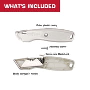Hyper Tough 7.75 Inch Retractable Utility Knife with Blade Storage