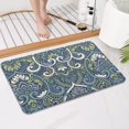 thumbnail image 4 of Blue Ethnic Paisley Pattern Bathroom Rugs Mat,Non Slip Microfiber Bathroom Rug,Rubber Backing,Soft Bathroom Mats for Bathroom Floor,Tub and Shower,17x27in(43x68cm), 4 of 5
