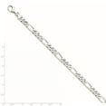 thumbnail image 2 of 14K White Gold bracelet Fancy Figaro chain 8 in 7 mm, 2 of 2