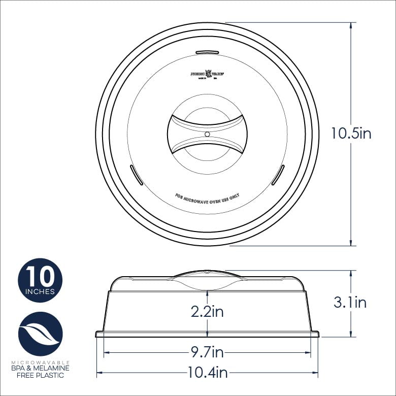 Nordic Ware 10 in. W X 10 in. L Microwave Plate Cover White - Ace Hardware