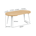thumbnail image 4 of Tcbosik Oval Extendable Dining Room Table for 6-8 Person, 39.3"-70.8" Modern Kitchen Table with Metal Legs for Home, Easy Assembly, Oak, 4 of 7