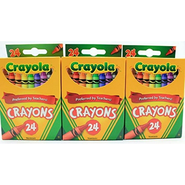 Paquete de Crayones Crayola Caja de 24 Crayones No Toxico Paquete de 3