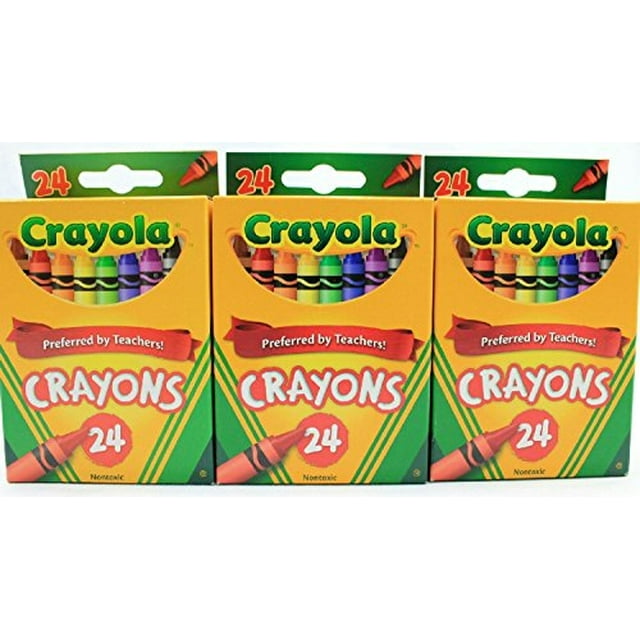 Paquete de Crayones Crayola Caja de 24 Crayones No Toxico Paquete de 3