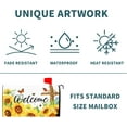 thumbnail image 5 of Summer Welcome Mailbox Covers Magnetic Sunflower Mailbox Covers Magnetic Standard Size 25.5" X 21" Flower Mailbox Wraps Post Letter Box Cover Decor for Outside Garden Yard Home Outdoor Decoration, 5 of 6