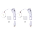 thumbnail image 1 of Projecteur LED rond à brancher sur un port USB, avec câble de 1,3 m, pour vitrine, armoire à bijoux, étagère, lumière naturelle 5 V, 1 of 4