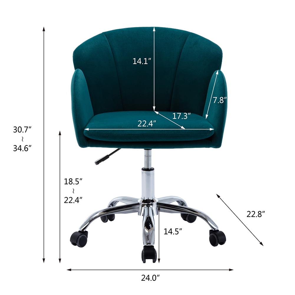 Kepooman Modern Swivel Shell Office Chair for Living Room/Bedroom, Adjustable Upholstered Leisure Arm Chair, Teal Kepooman Modern Swivel Shell Office Chair for Living Room/Bedroom, Adjustable Upholstered Leisure Arm Chair, Teal