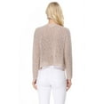 thumbnail image 6 of Yemak Women's Long Sleeve V-Neck Cropped Pullover Knit Sweater MK8268-BRICK-S, 6 of 7