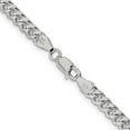 thumbnail image 3 of 925 Sterling Silver Curb Chain Styles Necklace 5 mm Domed w/ Side D/C 18 inch, 3 of 4