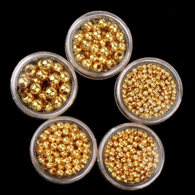 de metal chapadas en plata / oro Paquete de 5 botellas de tamaño surtido para joyas de abalorios DIY Pulseras Collares perfecl Granos flojos de la joyería