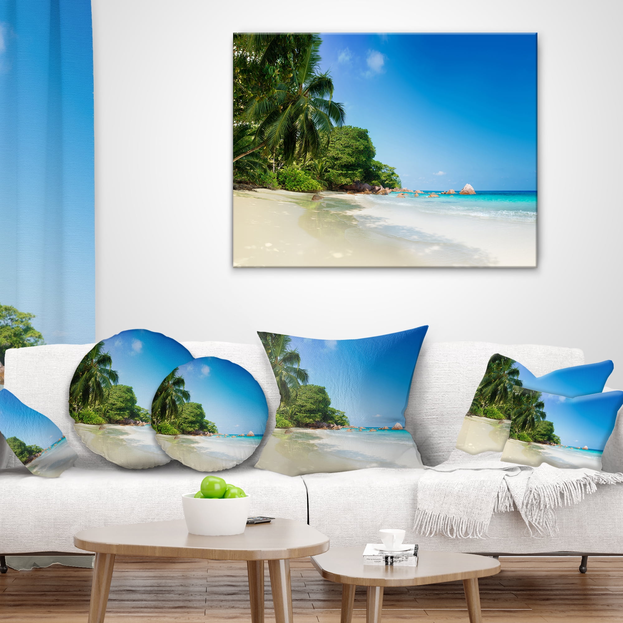 Designart 12" x 20" Multi-color Polyester Throw Pillow