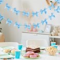 thumbnail image 6 of NOGIS 2pcs 12.5FT Bow Garland Banner Ribbon Bow Party D茅cor for Baby Shower Women Girls Bow Coquette Birthday Party Decorations (Blue), 6 of 7