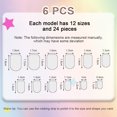 thumbnail image 2 of 6 sets Children Nails Kids Fake Nails Short Full Cover False Fingernails Lovely Gift for Girls, 2 of 5