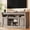 Gray, variant on Senfot 59 Inch MDF Fireplace TV Stand with Roman Columns- White and Brown Color Contrast Finish- Electric Fireplace Media Storage Console Cabinet for Living Room Home Entertainment Decor