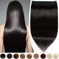 thumbnail image 1 of Benehair Wire In 100% Remy Human Hair Extensions Thick Hidden Secret Headband One Piece No Clip Black Woman 16"-22", 1 of 10