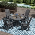 thumbnail image 3 of WestinTrends Malibu Adirondack Patio Dining Chairs, All-Weather Poly Lumber, Ergonomic Seat, 330-lb Capacity (Set of Two) , Gray, 3 of 9