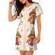 thumbnail image 2 of Fotbe Frog Sitting On Mushroom Bata de Dormir para Mujer con Estampado, Camisón de Algodón de Manga Corta, Ropa de Dormir Casual, 2 of 6