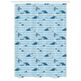 thumbnail image 1 of Striped Stall Shower Curtain, Turtles and Blue Stripes Abstract Print Aquatic Theme Caretta Ocean Animals Pattern, Fabric Bathroom Set with Hooks, 54W X 78L Inches, Blue Navy, by Ambesonne, 1 of 1