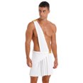 thumbnail image 6 of iiniim Men's Toga Costume Mythology Ancient Greek Caesar Roman Halloween Party Cosplay Fancy Dress A White XL, 6 of 7