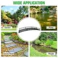 thumbnail image 6 of Kinbor 10ft Metal Garden Bridge, Long Outdoor Garden Bridges with Safety Guardrails, Iron Decorative Footbridge, Black, 6 of 8