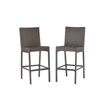 Hampton Bay 720 130 001 Rehoboth Dark Brown Wicker Outdoor Bar Stool Departments
