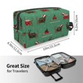 thumbnail image 3 of Uemuo Christmas Dachshund Pattern Portable Toiletry Bags with Handle, Waterproof travel Make up Bags for Women, Large Capacity Travel Cosmetic Bags, 3 of 9
