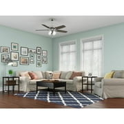 Hunter - Amberlin Indoor Ceiling Fan With Light, 52-inch, Brushed Nickel, Casual-style, 3-speed WhisperWind Motor, 53216, for Living Rooms, Bedrooms