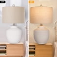 thumbnail image 2 of Farmhouse Jar Table Lamp 1 Pack, Rotary Switch Rustic Bedside Lamp, Pot Nightstand Lamp for Bedroom Living Room (LED Bulb Included), 2 of 10