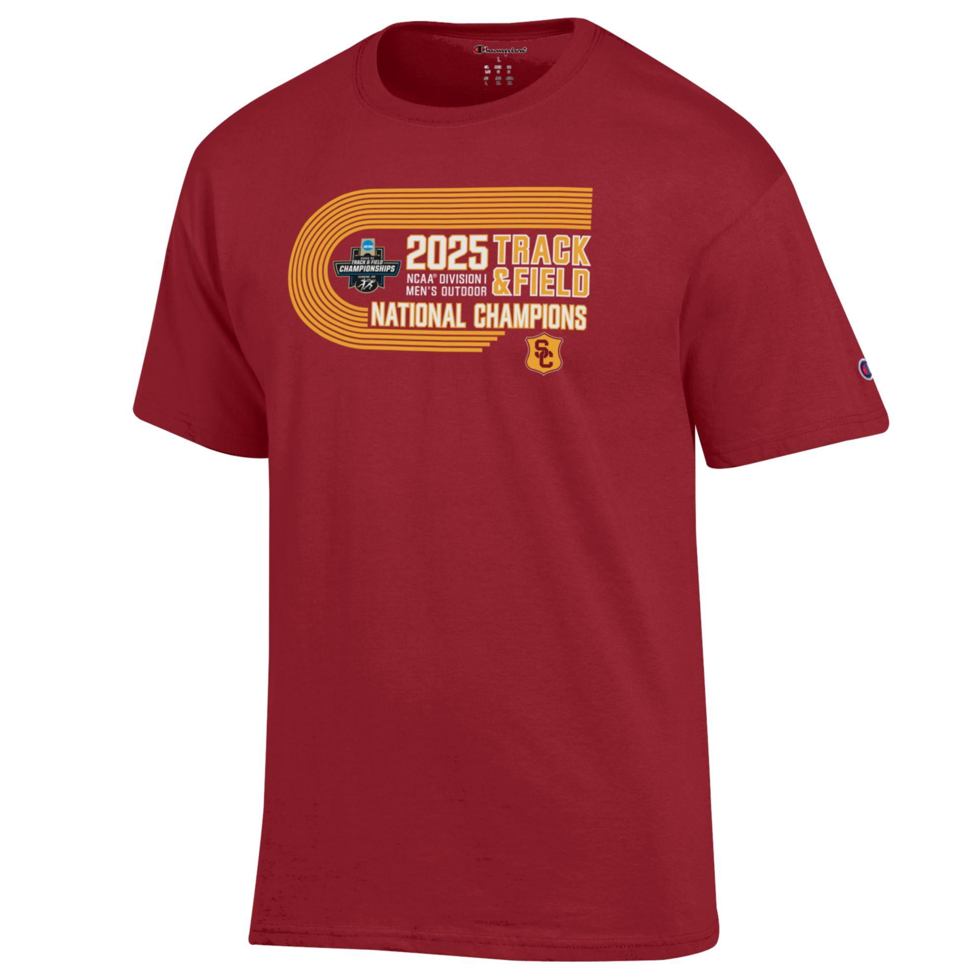 Unisex Champion  Cardinal USC Trojans 2025 NCAA Men's Outdoor Track and Field National Champions T-Shirt