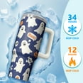 thumbnail image 4 of Halloween Mug, Spooky Skeleton Cup with Handle and Straw 30oz, Insulated Travel Coffee Tumbler Gift, 4 of 5
