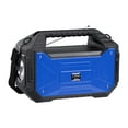 thumbnail image 1 of Qocolhg Portable Bluetooth Speaker with Solar Charge, Wireless Speaker Audio with Outdoor Emergency Flashlight, Longer Playtime Fun Party Light High Power Speaker for Indoor or Outdoor Use, Blue, 1 of 9