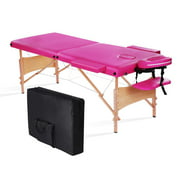 Portable Massage Table Massage Bed Spa Bed Professional Lash Bed Portable Facial Bed 2 Section Adjustable Height Maximum Weight Capacity 496 lbs