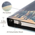 thumbnail image 3 of FORMRS 3 Ring Photo Album 4"x6" Self Adhesive Large Capacity PU Leather Cover, Blue Earth, 3 of 8