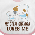 thumbnail image 4 of Inktastic My Great Grandpa Loves Me Boys Grandson Boys Baby Bib, 4 of 4