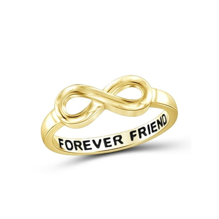 Forever Friend Sterling Silver Infinity Ring (Spongebob Patrick Best Friends Forever Ring)