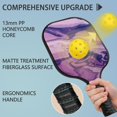 thumbnail image 2 of Pickleball Paddles Set Of 2, Fiberglass Surface, Liquid & Marble Print, 4 Balls & Bag, 2 of 5