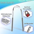thumbnail image 3 of Tongue Scraper, Stainless Steel Tongue Cleaners Eliminate Bad Breath, 3 of 5