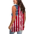 thumbnail image 2 of Women's American Flag Patriotic Stars Stripes Shirts 4th of July independence Day Tanks Tops, 2 of 5