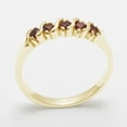 thumbnail image 2 of LBG British Made 10k Yellow Gold Natural Garnet Womens Eternity Ring - 33 size options - Sizes 4 to 12 Available, 2 of 6