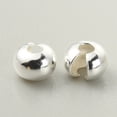 thumbnail image 1 of 925 Sterling Silver Crimp Beads Covers Flat Round Silver 5.5x4mm Hole: 1.8mm, 1 of 2