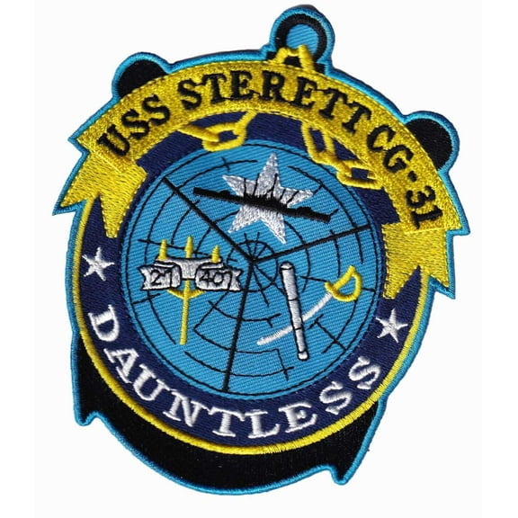 CG-31 USS Sterett Patch - Sew On, 4.5