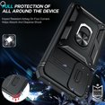 thumbnail image 4 of Funda para teléfono y protector de pantalla LeYi Galaxy A16 5G Black, paquete de 2, 4 of 9