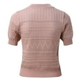 thumbnail image 5 of MPWEGNP Womens Short Sleeve Sweaters Tops Crew Neck Pullover Shirt Lightweight Knit Sweater Blouse for Women Fall Pink, 5 of 5