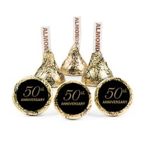 324ct 50th Anniversary Stickers for Hershey's Kisses Candy Party Favors