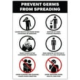 thumbnail image 6 of Avery "Prevent Germs from Spreading" Preprinted Surface Safe Wall Decals, 7" x 10", 5 Removable Decals (83174), 6 of 9